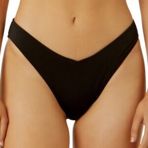 Salt + Cove Juniors' V-Front Hipster Bikini Swimsuit Bottom Black Size XS